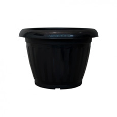 Imagem de VASO ROMANO PARA PLANTA EM RESINA DE POLIPROPILENO Nº3 COR PRETO 31X23CM - Atacaplast Comercio E Distribuidora Ltda