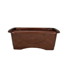 Imagem de VASO FLOREIRA PARA VASO Nº1 EM RESINA DE POLIPROPILENO COR MARROM CAFÉ 33X13CM - Atacaplast Comercio E Distribuidora Ltda
