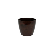 Imagem de CACHEPÔ DIAMOND Nº1 EM RESINA DE POLIPROPILENO COR MARROM CAFÉ 10,5X9,5CM  - Atacaplast Comercio E Distribuidora Ltda