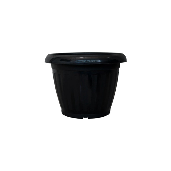 Imagem VASO ROMANO PARA PALNTA Nº1 EM RESINA DE POLIPROPILENO COR PRETO 18,5X15CM 