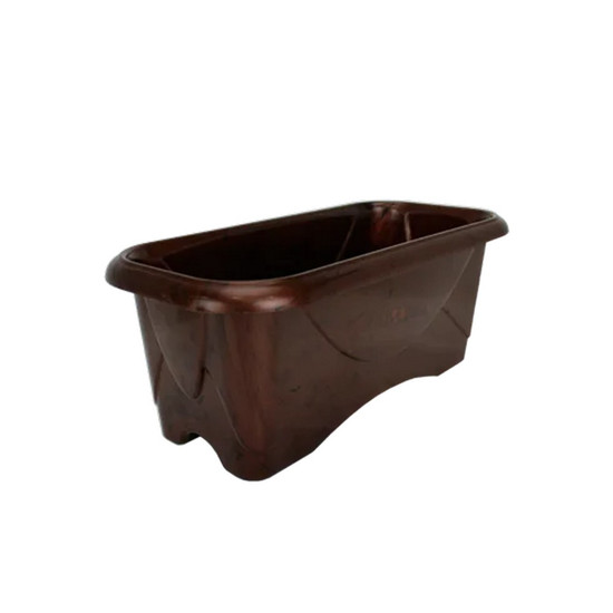 Imagem VASO FLOREIRA PARA VASO Nº1 EM RESINA DE POLIPROPILENO COR MARROM CAFÉ 33X13CM