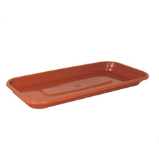 Imagem de PRATO FLOREIRA DECOR Nº1 EM RESINA DE POLIPROPILENO COR CERÂMICA 30,5X14X2CM - Atacaplast Comercio E Distribuidora Ltda