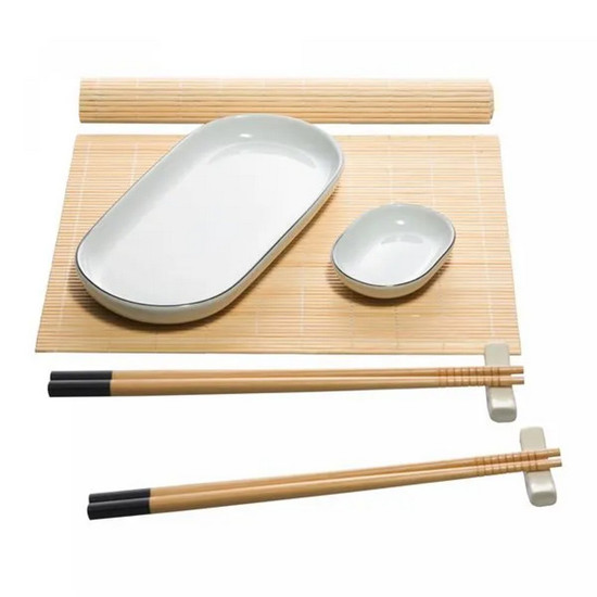 Imagem CONJUNTO 8 PEÇAS PARA SUSHI DE BAMBU TSURU