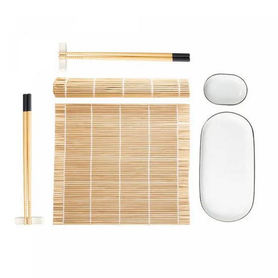 Imagem CONJUNTO 8 PEÇAS PARA SUSHI DE BAMBU TSURU