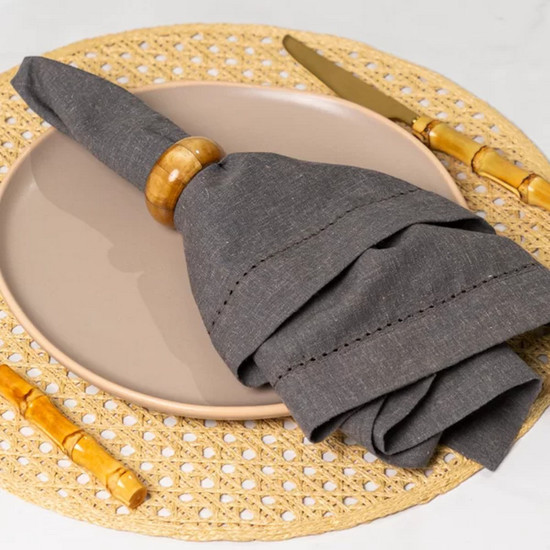 Imagem ANEL DE GUARDANAPO COPA E CIA 4 PEÇAS QUARTZO CITRINO