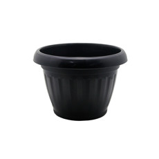 Imagem de VASO PARA PLANTAS DE RESINA DE POLIPROPILENO Nº2 COR PRETO 26,5X18,5CM  - Atacaplast Comercio E Distribuidora Ltda