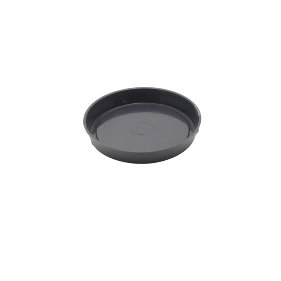 Imagem PRATO PARA VASO Nº0,5 EM RESINA DE POLIPROPILENO COR PRETO 9,5X1,5CM 