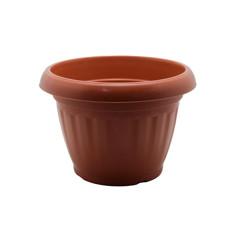 Imagem de VASO PARA PLANTAS DE RESINA DE POLIPROPILENO Nº2 COR TERRACOTA 26,5X18,5CM - Atacaplast Comercio E Distribuidora Ltda