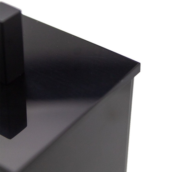 Imagem PORTA ESCOVA DE DENTE UNO COR PRETO BLACK 6,5X6,5X22,5CM  EM ACRÍLICO 