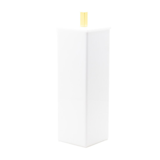 Imagem PORTA ESCOVA DE DENTE UNO COR BRANCO GOLD 6,5X6,5X22,5CM  EM ACRÍLICO