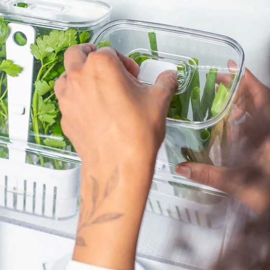 Imagem ORGANIZADOR DE TEMPEROS 2,3L LINHA CLEAR FRESH 23,5X19,5X13,5CM - OU