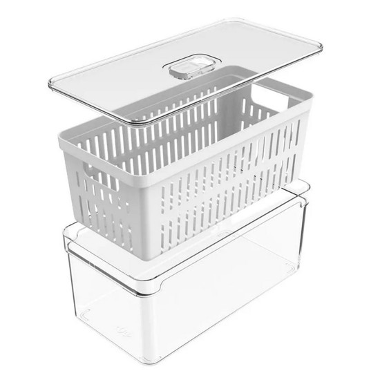 Imagem ORGANIZADOR DE GELADEIRA 5L COM CESTO CLEAR FRESH 13X30X15CM - OU