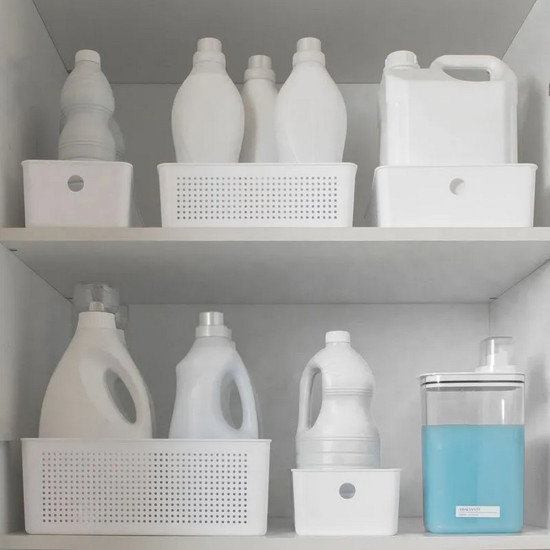 Imagem CESTO 5,4 LITROS FLOW COR BRANCO 27X22X9CM 