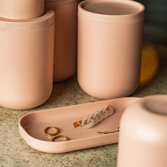 Imagem BANDEJA DUAL COR ROSA DUNA EM PS (POLIESTIRENO) 16,4X8X1,75CM 