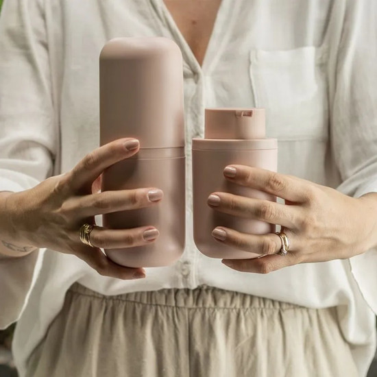 Imagem PORTA ESCOVA DE DENTE BOLD COR AZUL GLACIAL EM PP (POLIPROPILENO) 7,8X7,8X20,5CM 