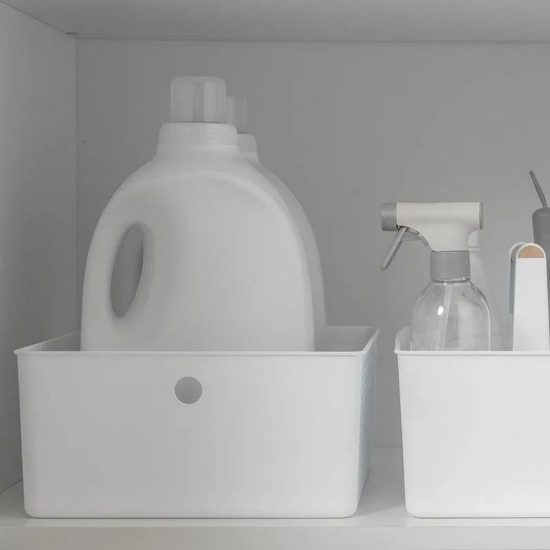 Imagem CESTO 12 LITROS FLOW COR BRANCO 34X27X13CM EM PP - POLIPROPILENO