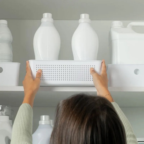 Imagem CESTO 5,4 LITROS FLOW COR BRANCO 27X22X9CM 