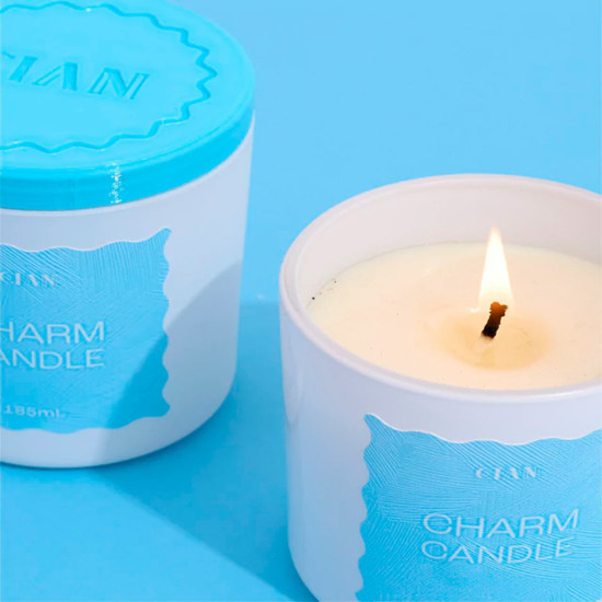 Imagem VELA CHARM CANDLE 185ML 1 PAVIOS 100% ALGODÃO 35 HORAS DE DURAÇÃO 9X8 CM