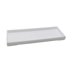 Imagem de BANDEJA CLEAN B3 COR BRANCO 26,5X10X2CM EM ACRÍLICO  - Decor Acrilicos Industria De Artefatos Plasticos Ltda