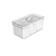 Imagem de ORGANIZADOR COM CESTO TRIPLO 5L CLEAR FRESH 13X30X15CM - OU - Martiplast Industria E Comercio De Plast