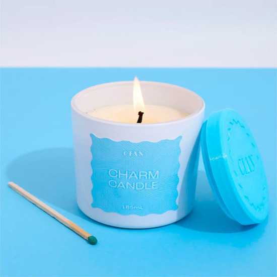 Imagem VELA CHARM CANDLE 185ML 1 PAVIOS 100% ALGODÃO 35 HORAS DE DURAÇÃO 9X8 CM