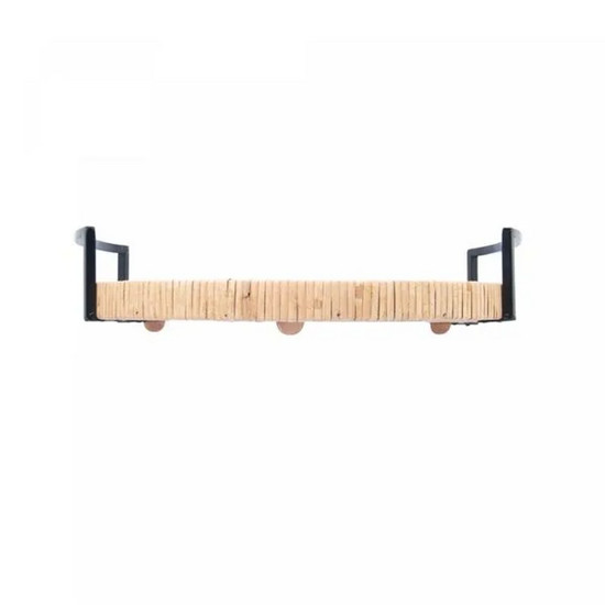 Imagem BANDEJA REDONDA DE FIBRA NATURAL COM ALÇA BALI 32CM X 30CM X 6,5CM