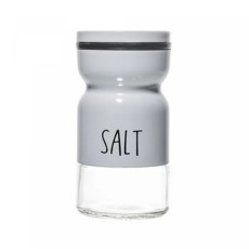 Imagem de SALEIRO DE VIDRO COM TAMPA DE METAL BRANCO 120ML - Coliseu Presentes Ltda