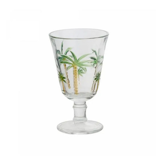 Imagem CONJUNTO JARRA COM 6 TAÇAS DE CRISTAL PALM HAND PAINTING 1,3L/240ML