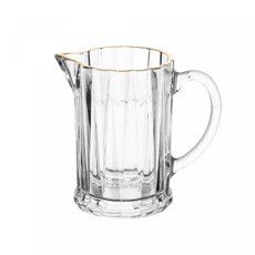 Imagem de LEITEIRA DE CRISTAL COM FIO DE OURO RADIAL 290ML - Coliseu Presentes Ltda
