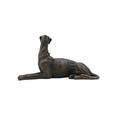 Imagem de CACHORRO DECORATIVO EM RESINA COR BRONZE 17X31X10CM  - Cross Comercial Ltda