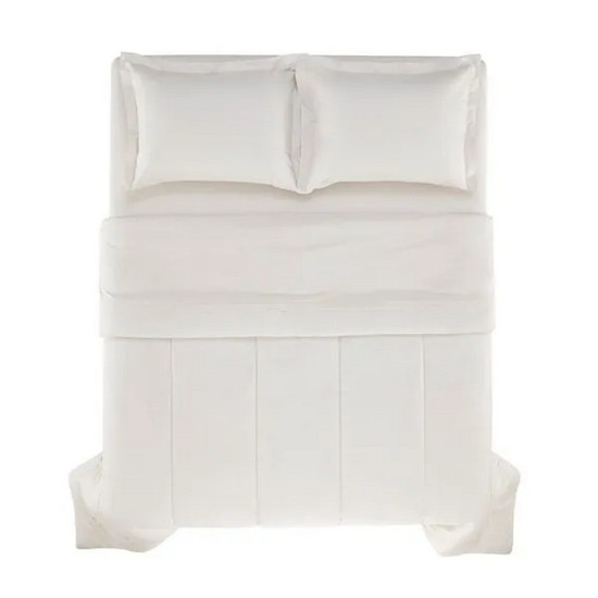 Imagem EDREDOM QUEEN 200 FIOS 100% ALGODÃO TOM BRANCO