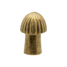 Imagem de COGUMELO DECORATIVO EM CERÂMICA COR DOURADO 20CM  - Cross Comercial Ltda