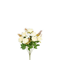 Imagem de BUQUÊ ROSA DIAMANTE X11 CREME 48CM - GRILLO 54613 - Grillo Ltda