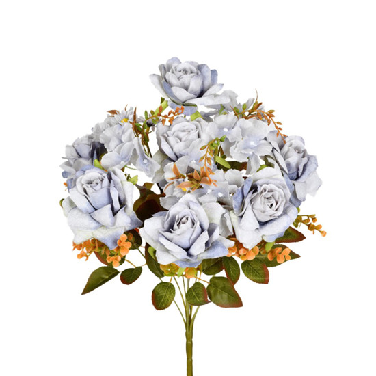 Imagem BUQUÊ MISTO ROSA E COMPLEMENTOS X10 LAVANDA 10X50CM GRILLO 54560