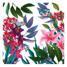 Imagem de JOGO DE GUARDANAPO ESTAMPADO TROPICAL LILIES 20 UNIDADES DE PAPEL 33X33CM  - Tulip Gallery Comercio Imp E Exp De Guardanapos 
