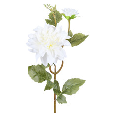 Imagem de HASTE DECORATIVA PERMANENTE DE DÁLIA DO CAMPO CREME EM PLÁSTICO MOLDÁVEL - GRILLO - Grillo Ltda