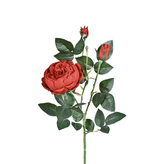 Imagem HASTE DECORATIA DE PLÁSTICO MOLDÁVEL DE PEÔNIA VERMELHA 77X18CM - GRILLO