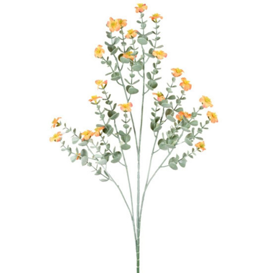 Imagem HASTE DECORATIVA DE MINI MARGARIDAS DO CAMPO LARANJA EM PLÁSTICO MOLDÁVEL - GRILLO