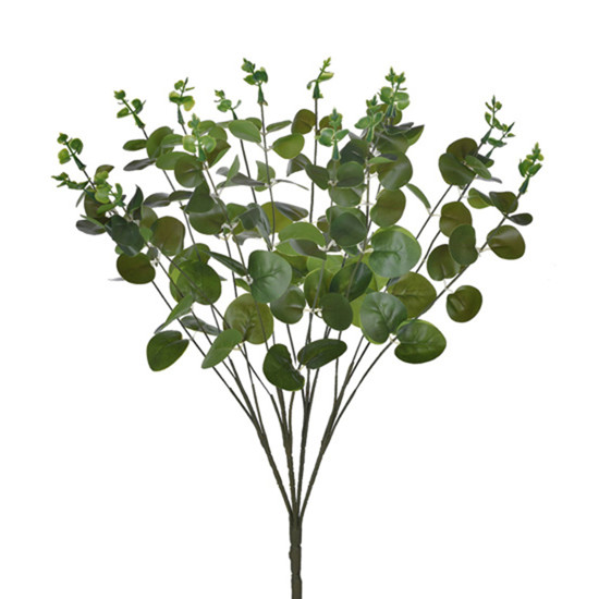 Imagem BUQUÊ DECORATIVO DE EUCALIPTO VERDE EM PLÁSTICO MOLDÁVEL 50X22 CM - GRILLO