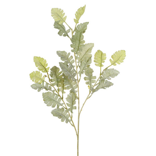 Imagem HASTE FOLHAS FLOCADAS X3 VERDE 18X78CM GRILLO 53400