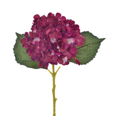 Imagem de HASTE HORTENSIA COM FOLHAS VINHO 26X52CM GRILLO 51223 - Grillo Ltda