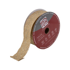 Imagem de FITA NATALINA COR CHAMPANHE COM GLITTER 3,8CM X 9,14 METROS  - Cromus Embalagens Ind. E Com. Ltda