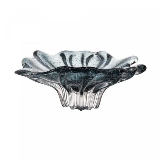 Imagem CENTRO DE MESA DE VIDRO ITALY AZUL 22CM X 19CM X 8CM