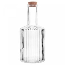 Imagem de GARRAFA DE VIDRO COM TAMPA EM ROLHA ESSÊNCIA 510ML - Coliseu Presentes Ltda