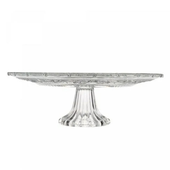 Imagem PRATO PARA BOLO DE VIDRO COM PÉ ANGEL 30CM X 30CM X 10CM