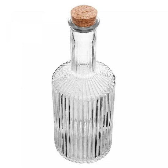 Imagem GARRAFA DE VIDRO COM TAMPA EM ROLHA ESSÊNCIA 510ML