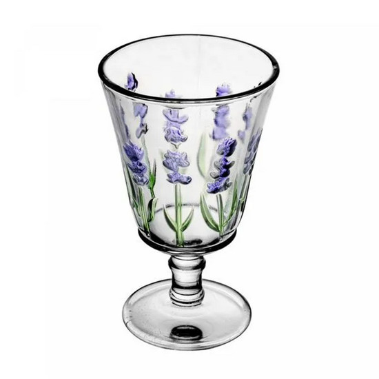 Imagem CONJUNTO JARRA COM 6 TAÇAS DE CRISTAL LAVANDA HAND PAINTING 1,5L/240ML 