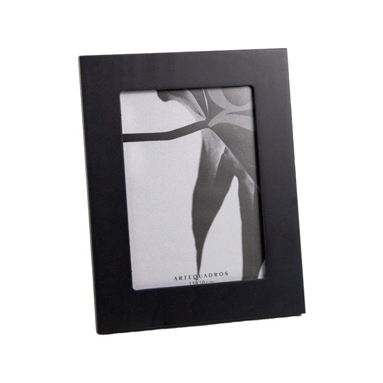 Imagem PORTA RETRATO DECORATIVO EM MDF COR PRETO 13X18CM 