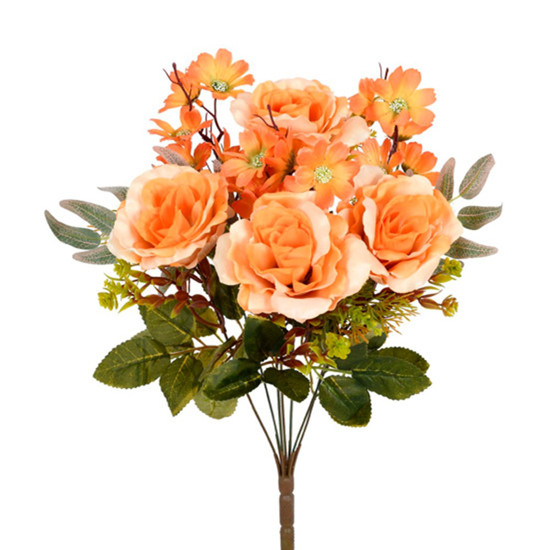 Imagem BUQUÊ ROSA DO CAMPO MISTO X7 TANGERINA 29X44CM GRILLO 51227