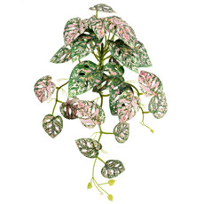 Imagem de BUQUÊ DECORATIVO DE FOLHAS TOQUE REAL VERDE ROSA EM PLÁSTICO 26X42CM - GRILLO - Grillo Ltda
